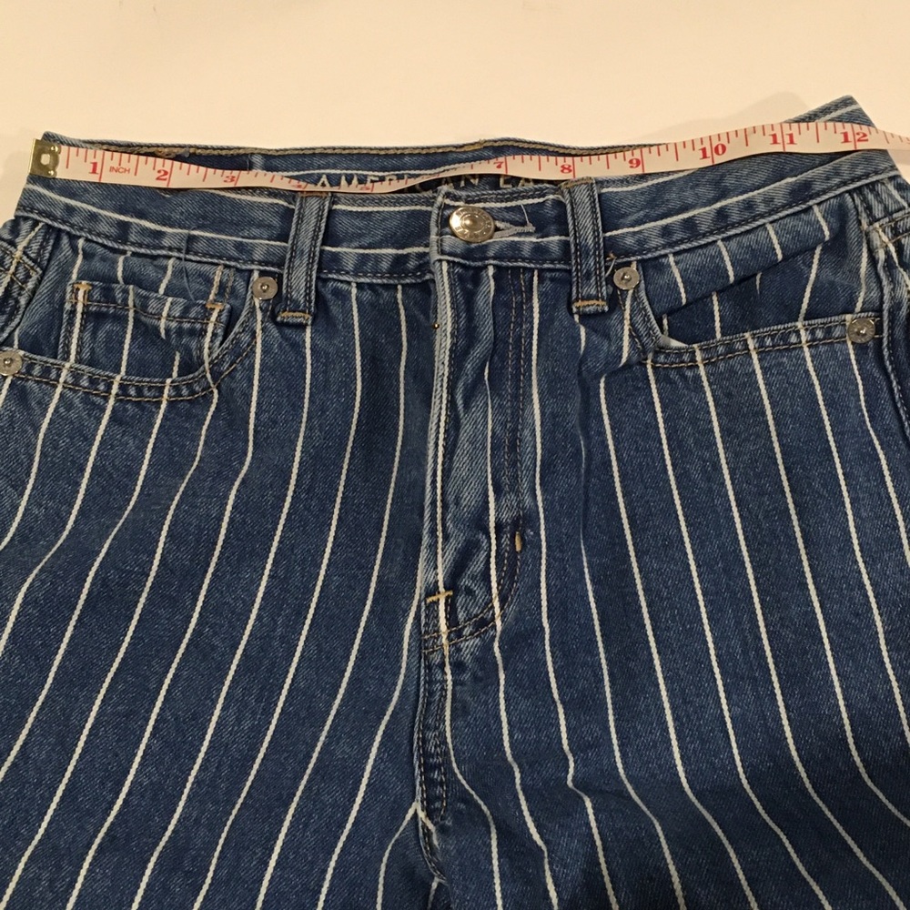 American Eagle Striped Mom Jeans Pencil Cut - Picture 7 of 12
